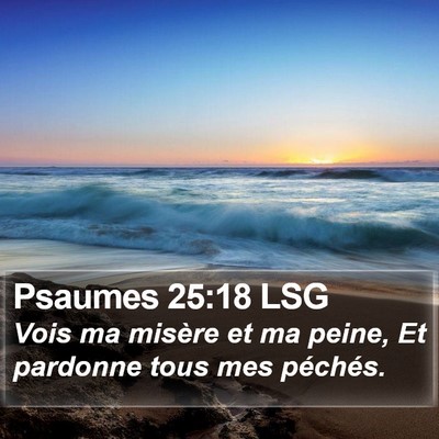 Psaumes 25:18 LSG Bible Verse Image