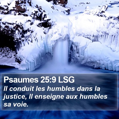 Psaumes 25:9 LSG Bible Verse Image