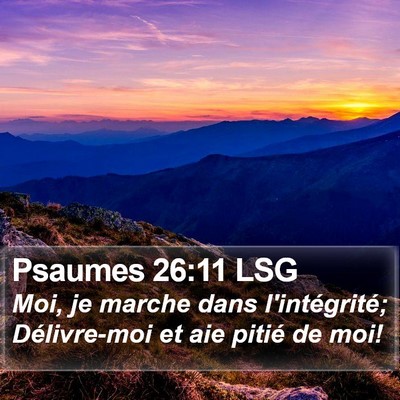 Psaumes 26:11 LSG Bible Verse Image