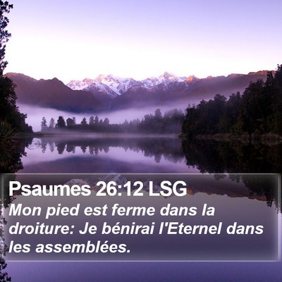Psaumes 26:12 LSG Bible Verse Image