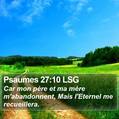 Psaumes 27:10 LSG Bible Verse Image