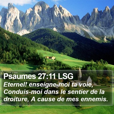 Psaumes 27:11 LSG Bible Verse Image