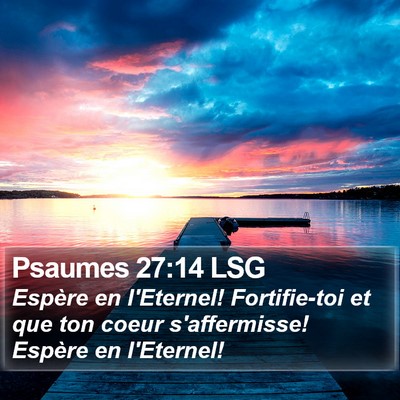 Psaumes 27:14 LSG Bible Verse Image