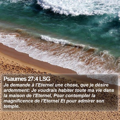Psaumes 27:4 LSG Bible Verse Image