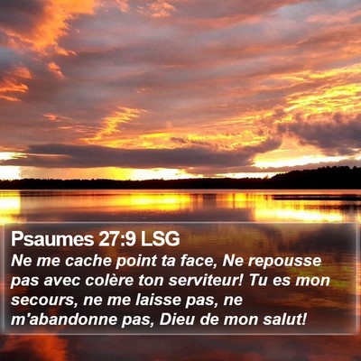 Psaumes 27:9 LSG Bible Verse Image