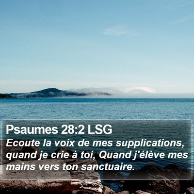 Psaumes 28:2 LSG Bible Verse Image