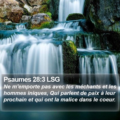 Psaumes 28:3 LSG Bible Verse Image