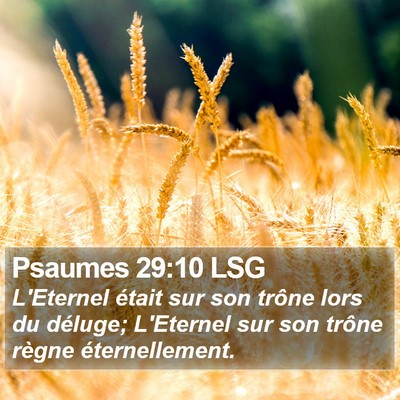 Psaumes 29:10 LSG Bible Verse Image