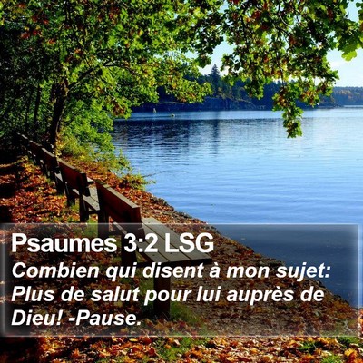 Psaumes 3:2 LSG Bible Verse Image