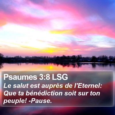 Psaumes 3:8 LSG Bible Verse Image