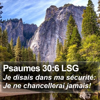 Psaumes 30:6 LSG Bible Verse Image