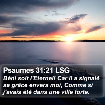 Psaumes 31:21 LSG Bible Verse Image