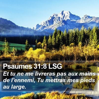 Psaumes 31:8 LSG Bible Verse Image