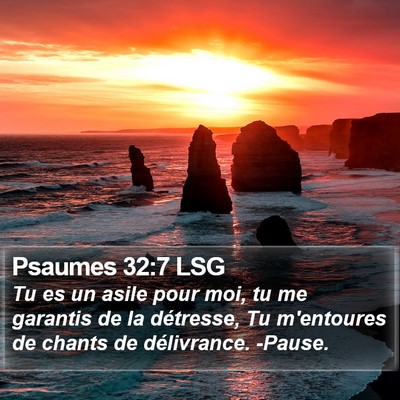 Psaumes 32:7 LSG Bible Verse Image