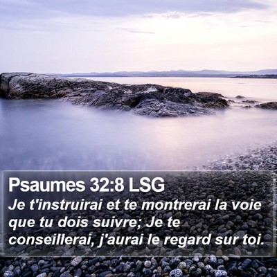 Psaumes 32:8 LSG Bible Verse Image
