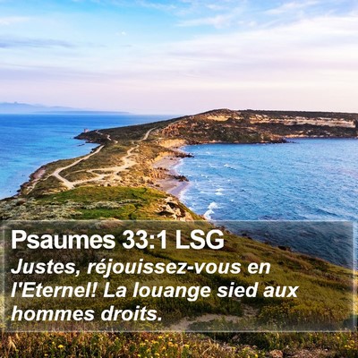 Psaumes 33:1 LSG Bible Verse Image