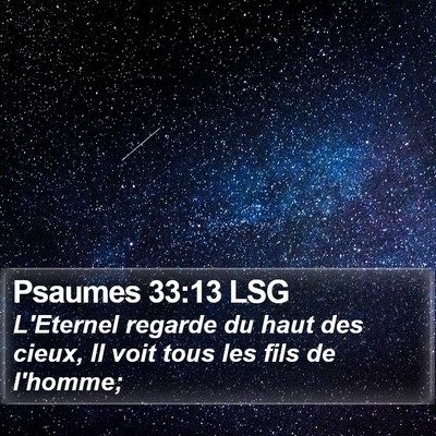 Psaumes 33:13 LSG Bible Verse Image