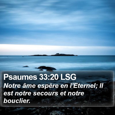 Psaumes 33:20 LSG Bible Verse Image