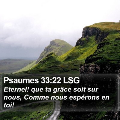Psaumes 33:22 LSG Bible Verse Image