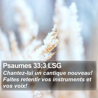 Psaumes 33:3 LSG Bible Verse Image