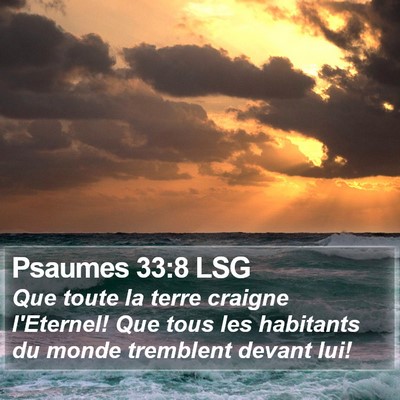 Psaumes 33:8 LSG Bible Verse Image