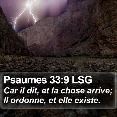 Psaumes 33:9 LSG Bible Verse Image