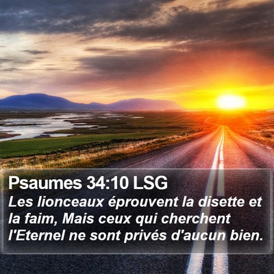 Psaumes 34:10 LSG Bible Verse Image