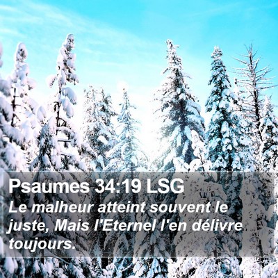Psaumes 34:19 LSG Bible Verse Image