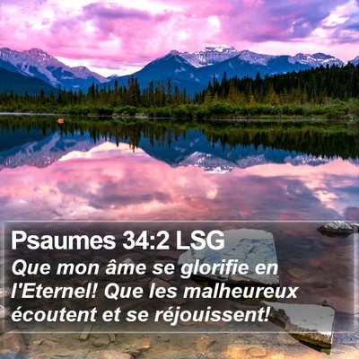 Psaumes 34:2 LSG Bible Verse Image
