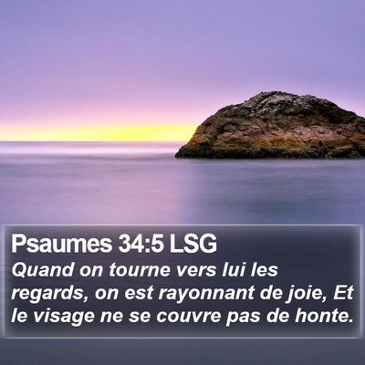 Psaumes 34:5 LSG Bible Verse Image