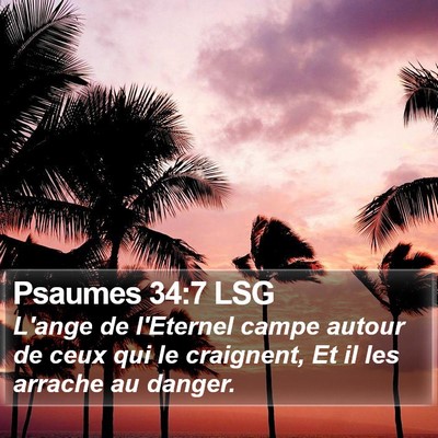 Psaumes 34:7 LSG Bible Verse Image