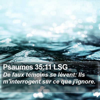Psaumes 35:11 LSG Bible Verse Image