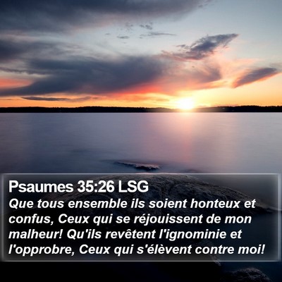 Psaumes 35:26 LSG Bible Verse Image