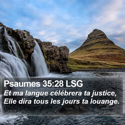 Psaumes 35:28 LSG Bible Verse Image