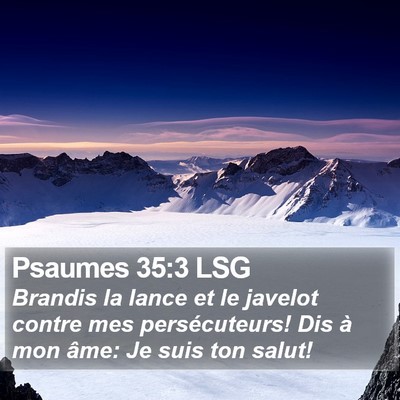 Psaumes 35:3 LSG Bible Verse Image