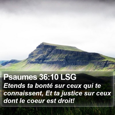 Psaumes 36:10 LSG Bible Verse Image