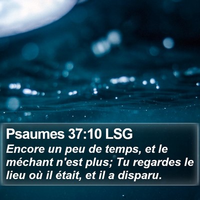 Psaumes 37:10 LSG Bible Verse Image