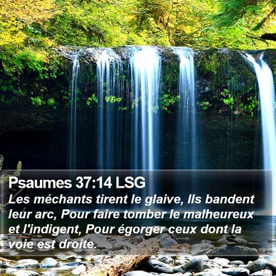 Psaumes 37:14 LSG Bible Verse Image