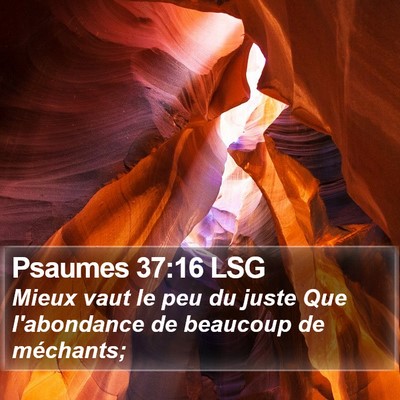 Psaumes 37:16 LSG Bible Verse Image