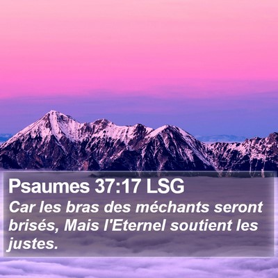 Psaumes 37:17 LSG Bible Verse Image