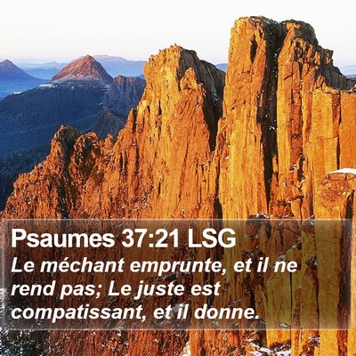 Psaumes 37:21 LSG Bible Verse Image
