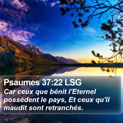 Psaumes 37:22 LSG Bible Verse Image
