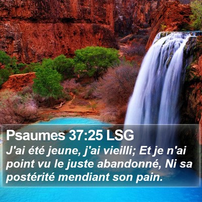 Psaumes 37:25 LSG Bible Verse Image