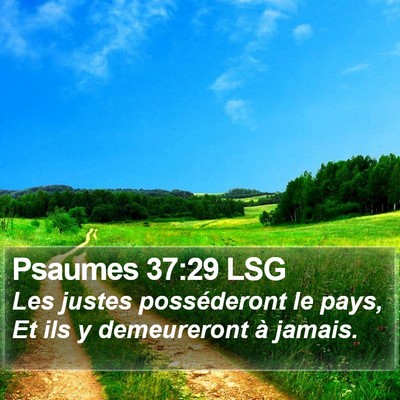 Psaumes 37:29 LSG Bible Verse Image