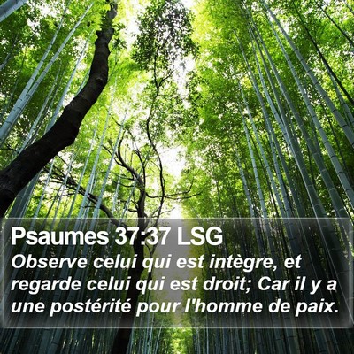 Psaumes 37:37 LSG Bible Verse Image