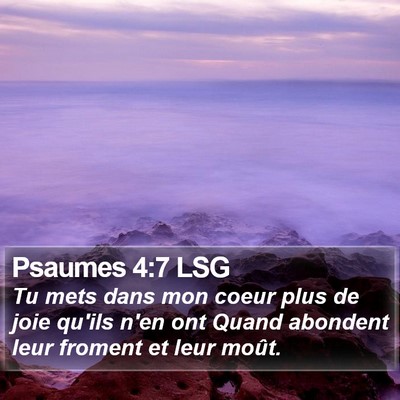 Psaumes 4:7 LSG Bible Verse Image
