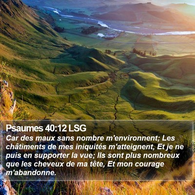 Psaumes 40:12 LSG Bible Verse Image
