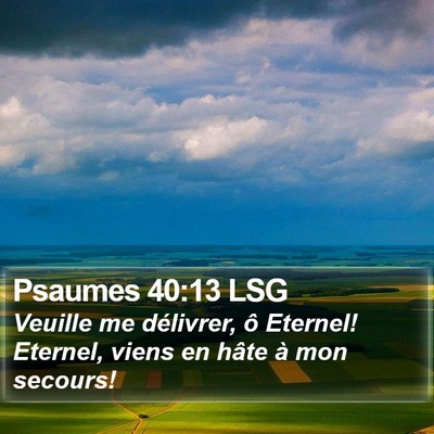 Psaumes 40:13 LSG Bible Verse Image