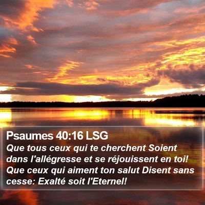 Psaumes 40:16 LSG Bible Verse Image