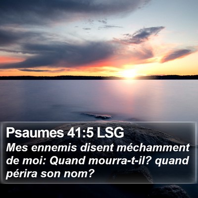 Psaumes 41:5 LSG Bible Verse Image